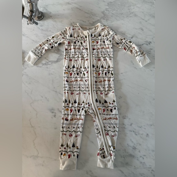 Baby Mori Christmas Fairisle Clever Zip Baby Pajamas - Picture 5 of 15